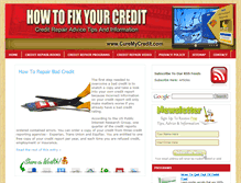 Tablet Screenshot of curemycredit.com